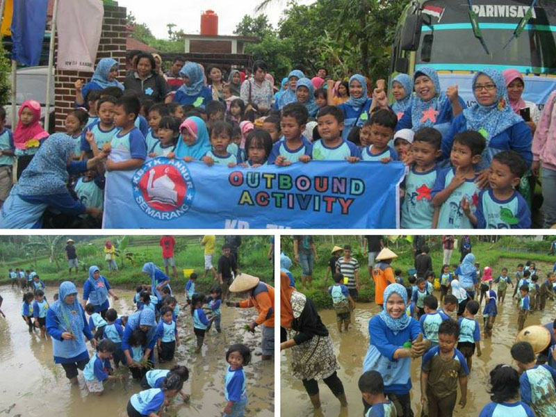 Keceriaan Anak-Anak Dalam Outbound Education Di Desa Wisata Kandri, Gunung Pati